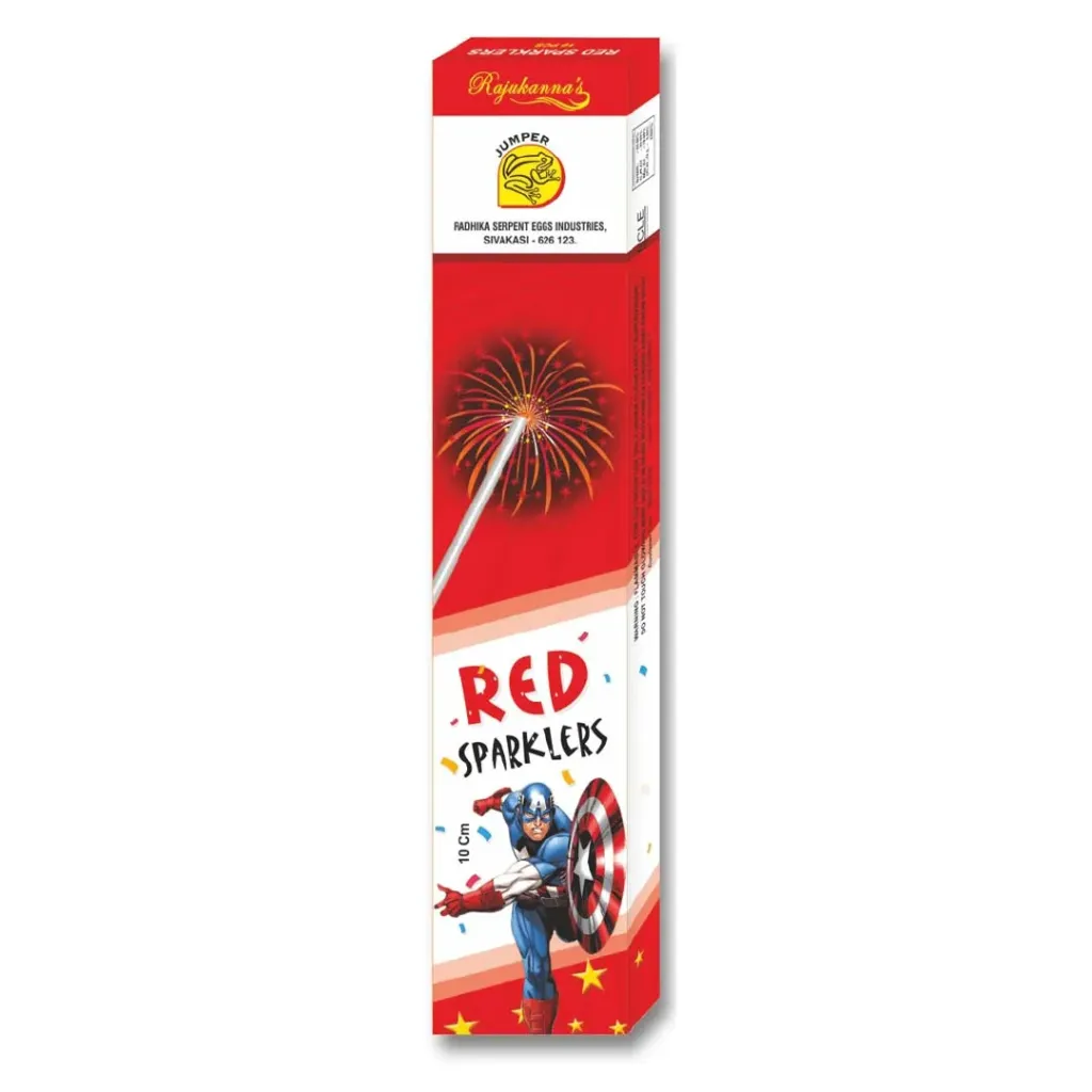 10 Cm Red Sparkler - 5 Boxes