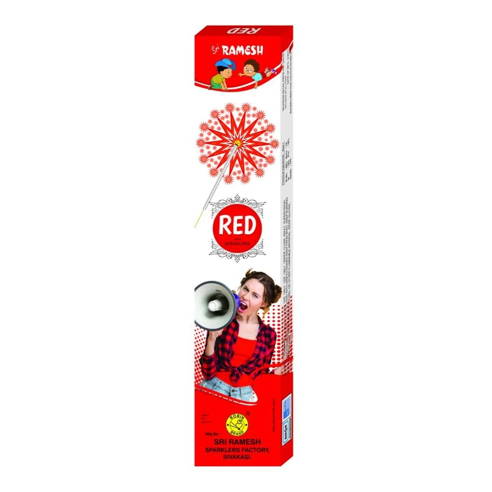 12 Cm Red Sparkler - 1 Box